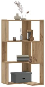 vidaXL Βιβλιοθήκη Γωνιακή 3 Επ. Αρτισιανή Δρυς 50x50x102εκ Επεξ. Ξύλο