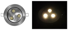 Χωνευτό Σποτ Οροφής-Τοίχου LED 3W Σατινέ 21-7033606600 Lumen-21-7033606600-Αλουμίνιο 21-7033606600