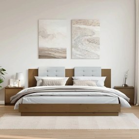 vidaXL Κομοδίνα 2 τεμ. Καφέ Μελί 40x30,5x40 εκ. από Μασίφ Ξύλο Πεύκου