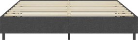 vidaXL Πλαίσιο Κρεβατιού Boxspring Γκρι 200 x 200 εκ. Υφασμάτινο