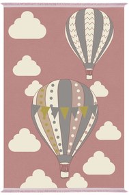 ΠΑΙΔΙΚΟ ΧΑΛΙ ΜΕ ΚΡΟΣΙΑ ΣΕΙΡΑ KIDDER HM7678.22 ΑΕΡΟΣΤΑΤΑ ΡΟΖ 80Χ150 εκ.