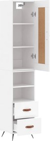 vidaXL Ντουλάπι Λευκό 34,5 x 34 x 180 εκ. από Επεξεργασμένο Ξύλο