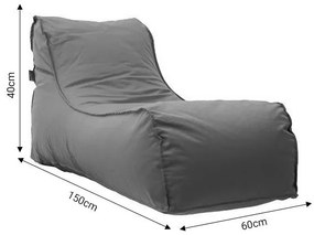 Πουφ ξαπλώστρα Lara 100% αδιάβροχο μπεζ 60x150x40 εκ.