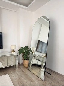Stewehome Οβάλ ολόσωμος καθρέφτης με μεταλλική βάση χωρίς πλαίσιο Λευκό 180x80 cm