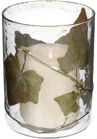 Κηροπήγιο ArteLibre Φύλλο Διάφανο Γυαλί 10x10x13cm