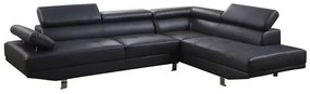 ΚΑΝΑΠΕΣ ΓΩΝΙΑ ΔΕΞΙΑ FB93084.02R ΑΠΟ ΜΑΥΡΟ PU 270x200x87Υ εκ. 0516410