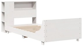 vidaXL Σκελετός Κρεβ. Χωρίς Στρώμα Λευκό 75x190 εκ Μασίφ Πεύκο
