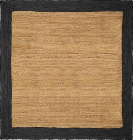 vidaXL Χαλιά χώρου Σκούρο Γκρι 200 x 200 cm Γιούτα