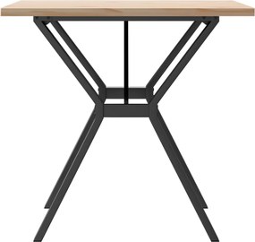 vidaXL Τραπέζι Τραπεζαρίας Πλαίσιο Y Μασίφ Πεύκο/Ατσάλι