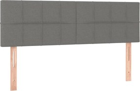 vidaXL Κεφαλάρια Σκ. Γκρι 144x5x78/88 εκ. Ύφασμα