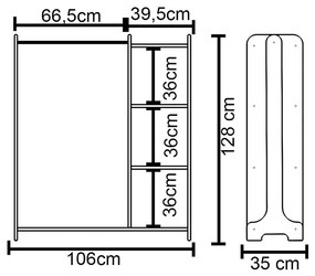 Έπιπλο εισόδου Renesme pakoworld ανοιχτό καρυδί 106x35x128εκ