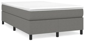 vidaXL Κρεβάτι Boxspring με Στρώμα Σκούρο Γκρι 120x200 εκ. Υφασμάτινο