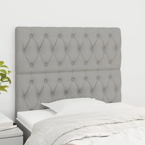 vidaXL Κεφαλάρι Ανοιχτό Γκρι 90x7x118/128 εκ. Ύφασμα