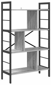 vidaXL Ράφι Βιβλίων Γκρίζο Σονομα 75 x 30 x 123,5 εκ.