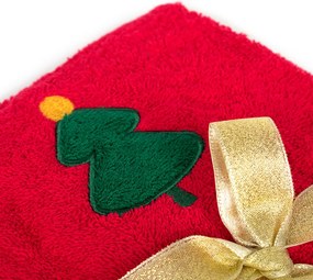 Χριστουγεννιάτικες Πετσέτες (Σετ 2τμχ) Dimcol Christmas Tree Red