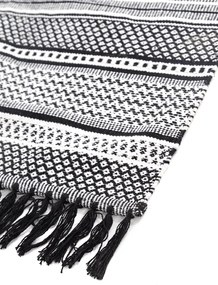 Χαλί Urban Cotton Kilim Samaira Black White Royal Carpet - 160 x 230 cm - 15URBSABW.160230