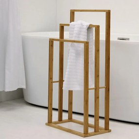 Bathroom Solutions Κρεμάστρα για Πετσέτες με 3 Mπάρες από Μπαμπού