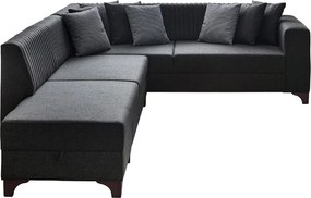 Corner Sofa-Bed West Left - Anthracite Anthracite