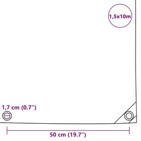 Μουσαμάς Μαύρος 650 γρ./μ.² 1,5 x 10 μ. - Μαύρο