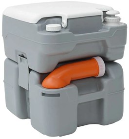 vidaXL Τουαλέτα Κάμπινγκ Γκρι 41.5 x 36.5 x 42 εκ. Πλαστικό