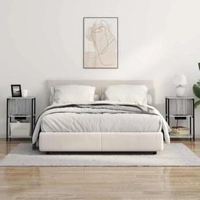 vidaXL Κομοδίνο Γκρι sonoma 38 x 31 x 61 εκ Επεξεργασμένο ξύλο
