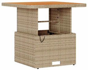 vidaXL Σέτ φαγητού για κήπο Μπεζ συνθετικό ρατάν