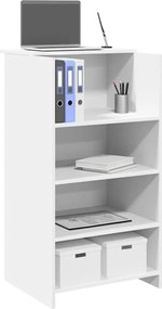 vidaXL Γραφείο Υποδοχής Λευκό 55x50x103,5 εκ. από Τεχνητό Ξύλο