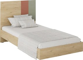 Κρεβάτι Terra Megapap χρώμα florida oak 100x200εκ.