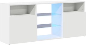 vidaXL Έπιπλο Τηλεόρασης με LED Λευκό 120x30x50 εκ.