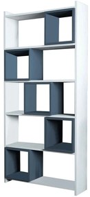 Βιβλιοθήκη Box 845HCT3629 80x22x170cm White-Blue