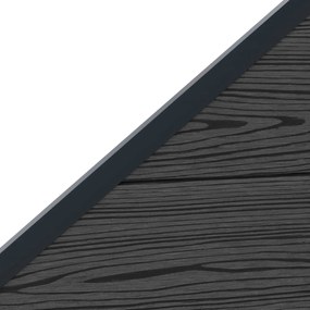 vidaXL Σετ Φράχτη 95 x 180 εκ. WPC και Αλουμίνιο Μαύρο