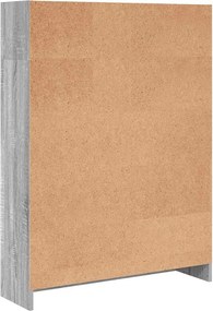 vidaXL Βιβλιοθήκη Γκρι Sonoma 80x24x109 εκ. από Επεξεργ. Ξύλο