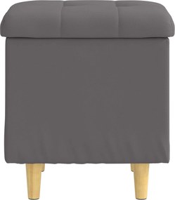 vidaXL Οθωμανικό αποθήκευσης Γκρι 40 x 40 x 45 cm Τεχνητό δέρμα