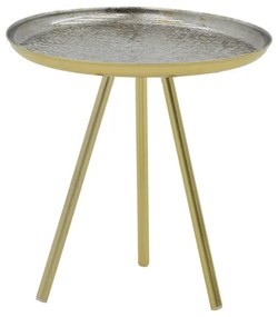 Βοηθητικό τραπέζι Jacksie Inart χρυσό μέταλλο Φ51x54εκ Model: 287-000013