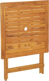 vidaXL Σετ Επίπλων Bistro 3 τεμ. Μπεζ Ρατάν/Μασίφ Ξύλο