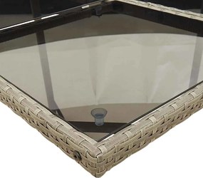 vidaXL Σετ Τραπεζαρίας Κήπου 9 τεμ. Γκρι Συνθ. Ρατάν με Μαξιλάρια