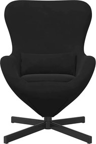 vidaXL Κάθισμα-αυγό Μαύρο 63 x 73 x 90 εκ Βελούδο