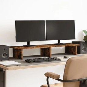 vidaXL Βάση Οθόνης Καπνιστή Δρυς 100x27x15 εκ. από Επεξ. Ξύλο