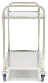 Stainless Steel Serving Trolley - 2 Shelves