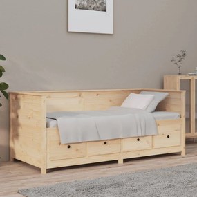 vidaXL Κρεβάτι ημέρας χωρίς στρώμα 75x190 cm Στερεό ξύλο πεύκο