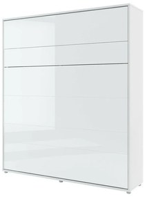 Σετ επίπλων Concept Pro Lenart AH129, 281x217x228cm, Γυαλιστερό λευκό, Άσπρο, Πλαστικοποιημένη μοριοσανίδα, Ινοσανίδες μέσης πυκνότητας, 180x200