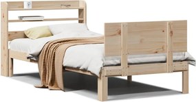 vidaXL Πλαίσιο Κρεβατιού Κεφαλάρι 75x190εκ. Μασίφ Πεύκο