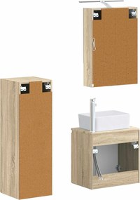 vidaXL Σετ Επίπλων Μπάνιου 4 pcs Sonoma Δρυς