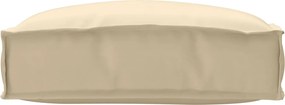 vidaXL Μαξιλάρι Ύφασμα Όξφορντ Μπεζ 50 x 50 x 12 cm