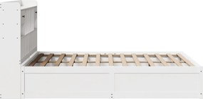 vidaXL Σκελετός Κρεβ. Χωρίς Στρώμα Λευκό 160x200 εκ Μασίφ Πεύκο