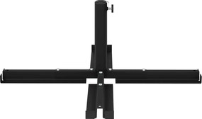 vidaXL βάση παρασόλ cross frame Μαύρο Ατσάλι for 25–50 χιλιοστά Pole