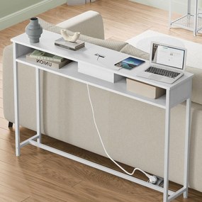Κονσόλα Εισόδου Με Ενσωματωμένες Πρίζες &amp; USB (120x25x81) Vasagle LNT111W01