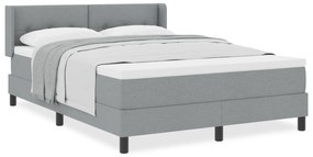 vidaXL Κρεβάτι με Ελατήρια και Στρώμα - Γκρι - 160 x 200 εκ. - Ύφασμα