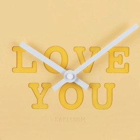 Ρολόι Τοίχου (27x6x30) Karlsson Heart Candy Soft Yellow