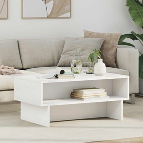 vidaXL Τραπεζάκι σαλονιού Λευκό 80 x 46 x 35 εκ. Επεξεργασμένο ξύλο